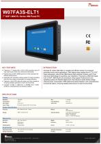 7" NXP i.MX6 EL Series HMI Panel PC W07FA3S-ELT1
