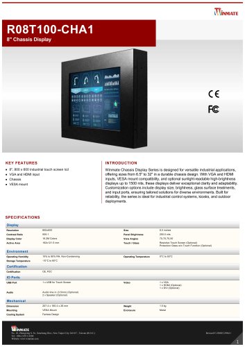 8" Chassis Display R08T100-CHA1