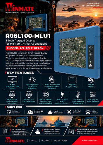 8.4" G-WIN Defence Display R08L100-MLU1