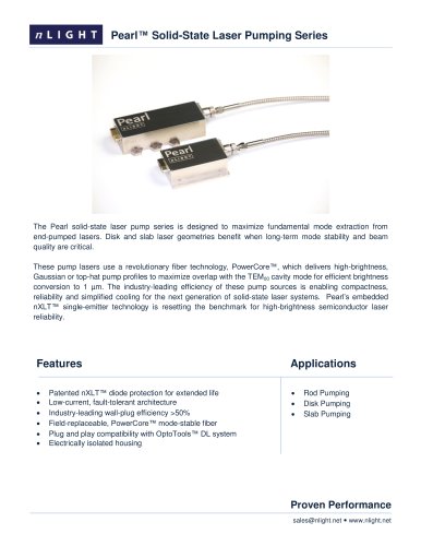 Pearl™ Solid-State Laser Pumping Series