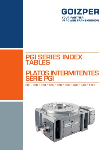 Catálogo PGI 220-1120 Platos de Giro Intermitente - Goizper Industrial