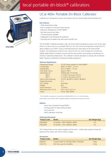 UCal 400+ Portable Dri-Block Calibrator