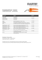 Produktliste M-Tech® - Zubehör