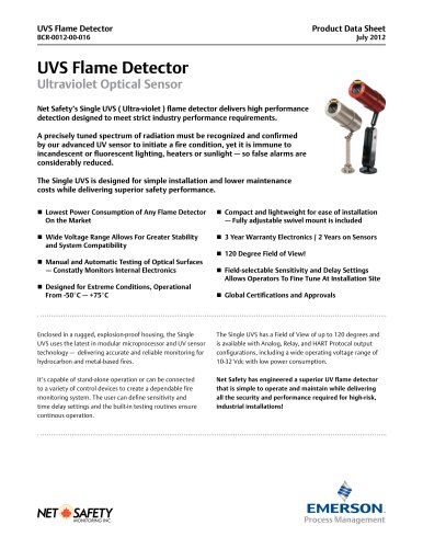 Net Safety UV Flame Detector