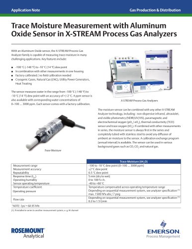 Trace Moisture Measurement with Aluminum Oxide Sensor