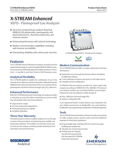 X-STREAM Enhanced XEFD - Flameproof Gas Analyzer