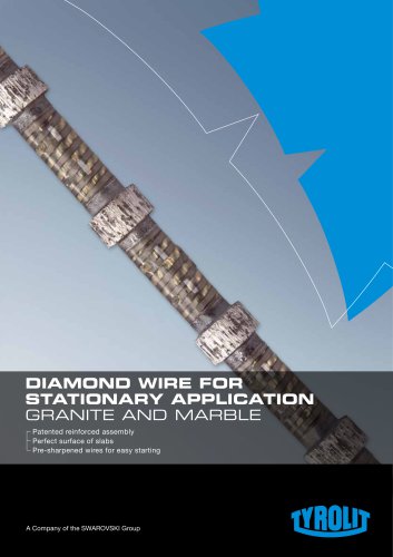 DIAMOND WIRE FOR STATIONARY APPLICATION GRANITE AND MARBLE