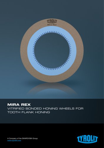 MIRA REX Vitrified bonded honing wheels for tooth flank honing