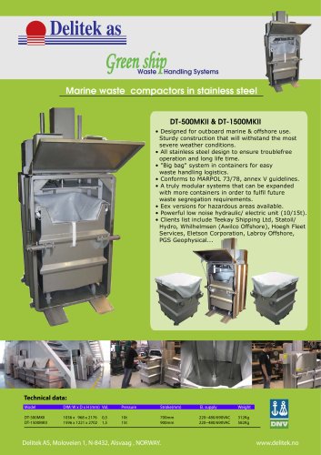 Green Ship waste compactors flyer 1