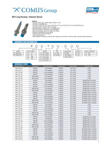 M12 Long Housing - Inductive Sensor