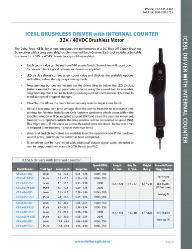 ICESL Series - Internal Count/Verfify Premium Brushless Series