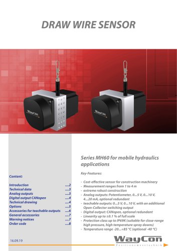 Draw Wire Sensors MH60