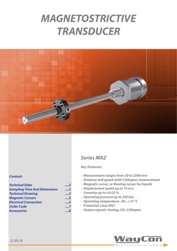 Magnetostrictive Transducer MAZ