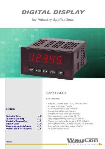 Position Display PAXD Potentiometer