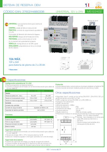 Descarga nuestro catalogo : Fuentes de alimentacion de montage din rail