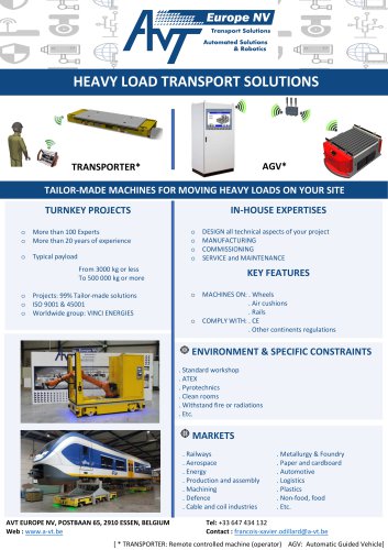 AVT Transport solutions profile document