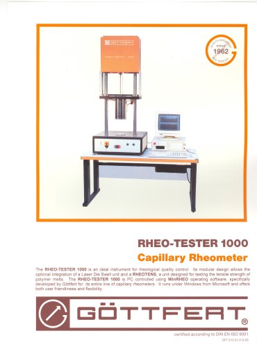 capillary rheometer RHEO-TESTER 1000