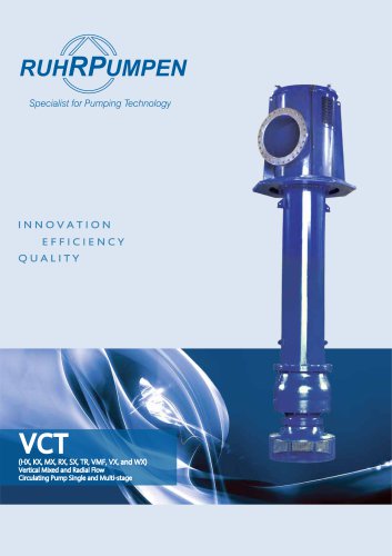 VCT  Vertical Mixed and Radial Flow Circulating Pump Single and Multi-stage