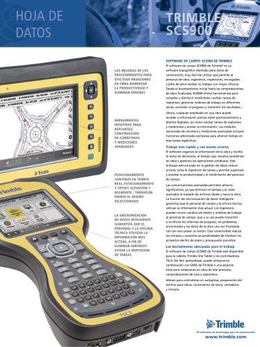 Hoja de datos Trimble SCS900