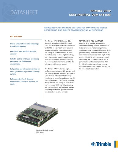 TRIMBLE AP60 GNSS-INERTIAL OEM SYSTEM