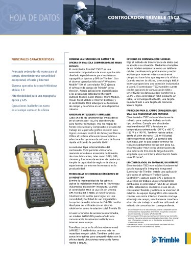 TSC2 Datasheet - Spanish