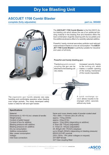 Dry Ice Blasting Unit 1708