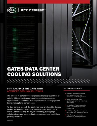 GATES DATA CENTER       COOLING SOLUTIONS