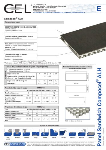 Panel sandwich COMPOCEL ALH