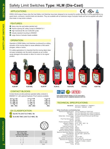 HLM-Ex Explosion Proof Die Cast Limit Switches