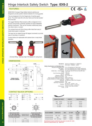 IDIS-2: Hinge Interlock Safety Switch