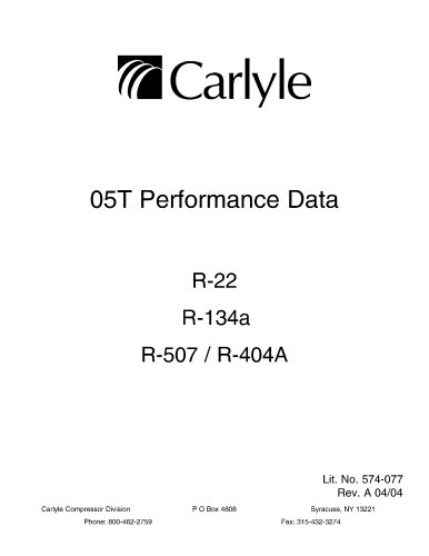 05 T Performance DATA