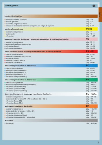 Bases, clavijas y sistemas de distribución para usos industriales 