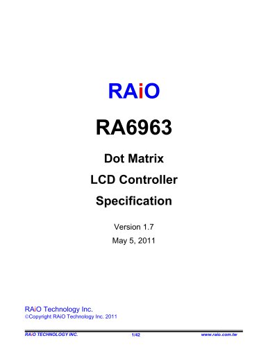 IC Raio RA6963 LCD Controller