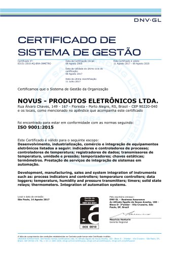 NOVUS ISO 9001