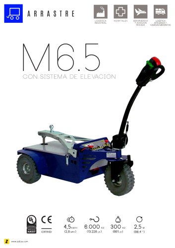 M6.5 tractor eléctrico de arrastre con sistema de elevacion