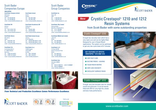 Crystic Crestapol 1210 and 1212 Resin Systems