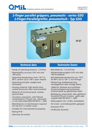 GSO  2-finger parallel grippers, pneumatic IP 67