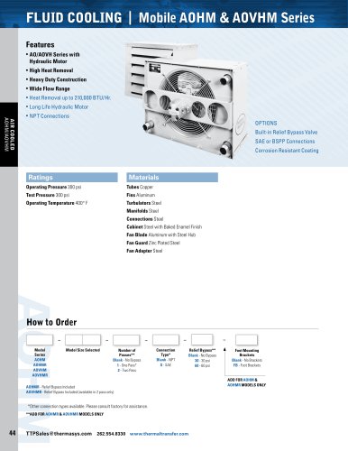 AOHM / AOVHM Hydraulic Motor Drive