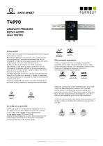 T4990 Air leak tester absolute decay for bench test