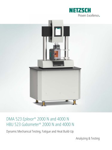 DMA 523 Eplexor® 2000 N and 4000 N HBU 523 Gabometer® 2000 N and 4000 N