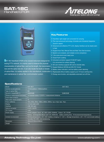 SAT-18C Handheld OTDR