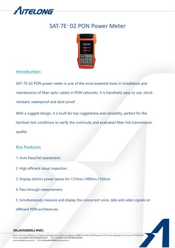 SAT-7E-02 PON Power Meter