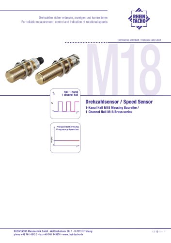 Sensor: 1-Channel M18 Brass series