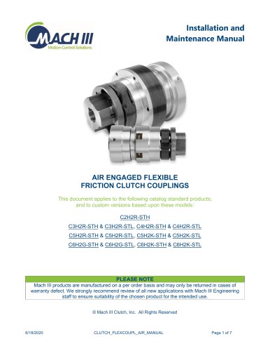 Air Engaged Flexible Clutch Couplings