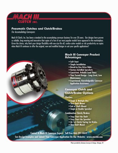 Mach III Conveyor Clutches & Clutch-Brake Combinations