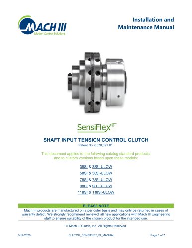 Sensiflex® Shaft Input Tension Control Clutches