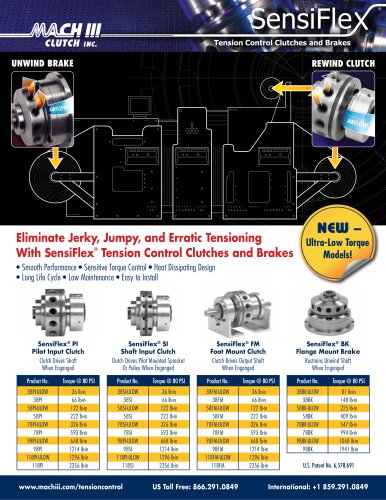 SensiFlex Tension Control Brakes & Clutches