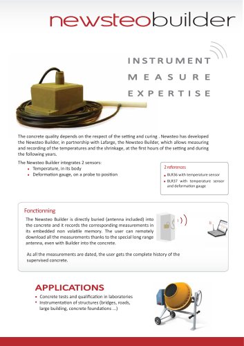 Newsteo Builder, concrete data logger