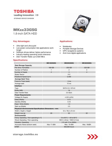 MKxx33GSG  1.8-inch SATA HDD