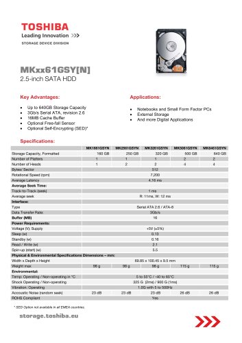 MKxx61GSY[N]  2.5-inch SATA HDD 